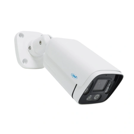 Camera supraveghere video PNI IP740 4MP, 6 LED-uri IR, IP66, alb atât cu NVR, cât și stand alone rez