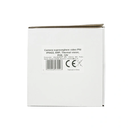 Camera supraveghere video PNI IP5422, 5MP,  termoviziune 720P, POE, 12V, functii AI, slot card micro