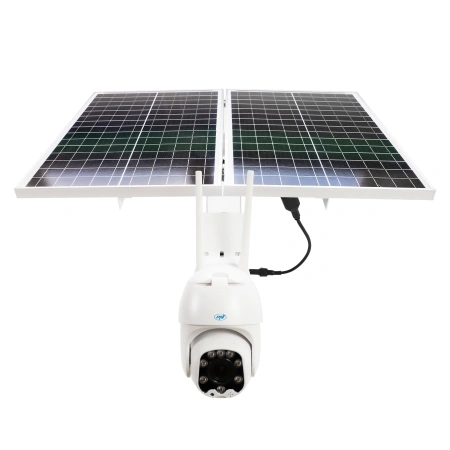 Pachet camera supraveghere video PNI IP60 live PTZ cu panou solar, 2MP, GSM 4G si card MicroSD PNI 1
