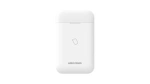Cititor card wireless AX PRO Hikvision DS-PT1-WE(B); 868MHz two-way Tri- X wireless technology, distanta comunicare RF : 1200min camp deschis; coumincare bidirectionala, criptare: AES-128, Indicatori LED: area (blue), fault(orange), arm(blue), disarm(gree