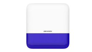 Sirene de exterior wireless AXPRO Hikvision DS-PS1-E-WE(Blue Indicator), frecventa de operare: 868 MHz, comunicare bidirectionala Tri-X wireless protocol, distanta de comunica RF: 1600metri, criptare: AES-128, 2 x tamper, Strobe light BLUE, nivel sonor: 1