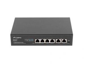 Switch Lanberg RSFE-4P-2FE-60, 6 porturi, PoE