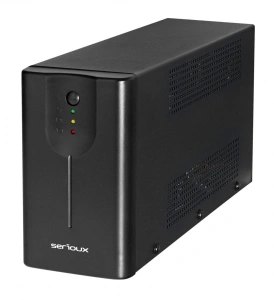 UPS Serioux Line Interactive 1200LI,Led, capacitate 1200VA/720W, 4 prize Schuko , baterie 12 V / 7.0 Ah × 2, timp mediu de functionare pe baterii 10 min - 50% sarcina, management USB/RJ45, software inclus,