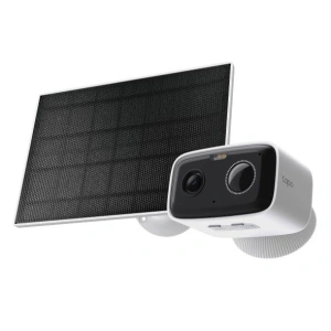Solar-Powered Security Camera Kit 1 × Tapo C400, 1 × Tapo A201C SPEC:1080p (1920*1080), 2.4 GHz, Solar panel (5.2V, 2.5W) FEATURE: Non-Stop Power, Flexible Solar Installation, Smart Detection and Notifications (motion, people), Color Night Vision, Sound a