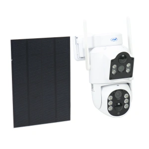 Camera supraveghere video PNI IP792 dual lens 2MP + 2MP, panou solar 3W, acumulator 6000mAh incorpor