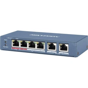 Switch Hikvision Fast Ethernet DS-3E1106HP-EI, 6 porturi, PoE