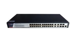 Switch Hikvision Gigabit DS-3E2528P(B), 24 porturi, PoE