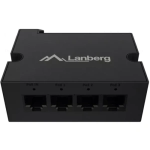 Switch Lanberg Gigabit DIN-FE4-AT-30W, 4 porturi, PoE