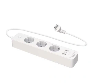 TP-Link SMART WI-FI SOCKET TAPO P300, Protocol: IEEE 802.11b/g/n, Bluetooth 4.2, 2.4 GHz, Cerințe de sistem, Android 5 sau mai recent, iOS 10 sau mai recent, Dimensiuni: 268*55*40mm, cablu de 1.5m, voltaj maxim: 2300W, 10A, 3 prize, 2 x USB. - Img 2