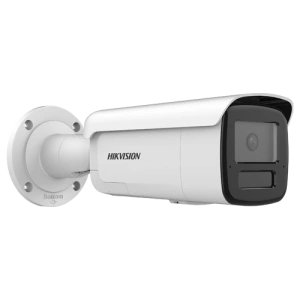 Camera de supraveghere IP Bullet 8MP Hikvision DS-2CD2T86G2H- IS2U/SL(2.8MM), lentila fixa 2.8mm, iluminare min: Color: 0.0008 Lux @ (F1.0, AGC ON),B/W: 0 Lux cu IR 60m, 2x microfon incorporat, difuzor incorporat, interfata audio: 1/1, alarma: 1/1, slot c
