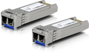 Ubiquiti UACC-OM-SM-10G-D-2. Tip aparat emisie-recepție SFP: Fibră optică, Rată maximă transfer de date: 10000 Mbit/s, Tipul de interfață: SFP+. Culoarea produsului: Argint. Cantitate per ambalaj: 2 buc.