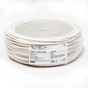 Cablu alarma 4 x 0.22 premium, cupru 100%, cod: I036IT, Li-Y(ST)Y, made in Italy, utilizare pentru sisteme de alarma, manta exterioara PVC alb, ecranare: folie de aluminiu laminata, raza de curbura 10x diametru, Peak Operating Voltage 250, Voltage Rating