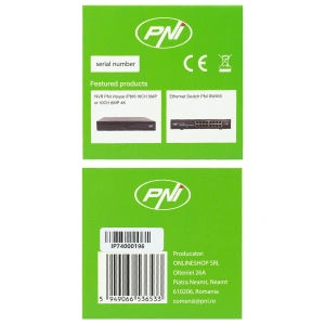Camera supraveghere video PNI IP740 4MP, 6 LED-uri IR, IP66, alb atât cu NVR, cât și stand alone rez