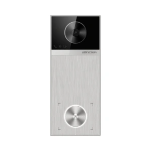 Post videointerfon de exterior WI-FI Hikvision DS-KV6114-MWBE1, montaj aparent, camera HD 4MP, WDR, unghi vizualizare: orizontal: 150° vertical: 75°, iluminare IR: 3m, cititor de card incorporat mifare M1 13.56 MHz, microfon omnidirectional si difuzor inc