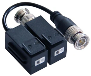 Video balun DS-1H18-A, Video balun pasiv Hikvision, DS-1H18-A ; set 2 bucati ( o bucata cu cablu si o bucata fara cablu); transmite semnal video pe cablu UTP pana la 350m; compatibil standard HDCVI/TVI/AHD/CVBS, greutate 39g