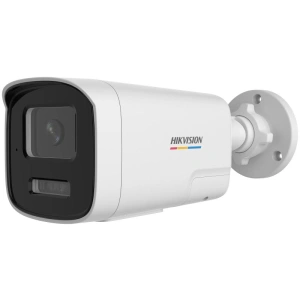 Camera de supraveghere IP Bullet 2MP ColorVu Hikvision DS-2CD1T27G2H- LIUF/SL(2.8MM), lentila fixa 2.8mm, iluminare: Color: 0.001 Lux @ (F1.0, AGC ON),B/W: 0 Lux with IR: 50m, microfon incorporat, difuzor incorporat, alarma la evenimente: Motion detection