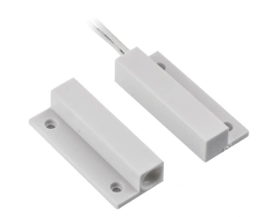 Contact magnetic ND-MC13S-W-10, culoare alba, material plastic, montare aparenta, interspatiu: 20mm, dimensiuni: 34 x 14 x 8mm, set 10 bucati