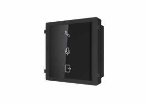 Modul indicator de stare videointerfon modular Hikvision DS-KD-IN;indica starea videointerfonului: apelare, deschidere usa; comunicareaudio bidirectionala; Dimensiuni: 98.5 mm × 100 mm × 33.7 mm; protectie:IP65; Temperatura de functionare: -40°C to +60°C;