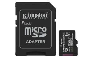 Card de memorie Kingston Canvas Select Plus Gen3 Micro-SDXC, 1 TB, Clasa 10 + Adaptor