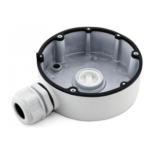 Doza de legatura pentru camera de supraveghere Hikvision White DS- 1280ZJ-DM8; carcasa din aluminiu; dimensiuni: Φ126.7 mm × 35 mm (4.99" × 1.38");greutate: Approx.: 210 g.