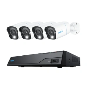 NVR Reolink RLK8-800B4; NVS8-8MB4 Contine un NVR NVS8 si 4 camere B800 4K Ultra HD Security System with Smart Detection Power over Ethernet Person/Vehicle Detection With 8-Channel NVR 2TB HDD Built-In