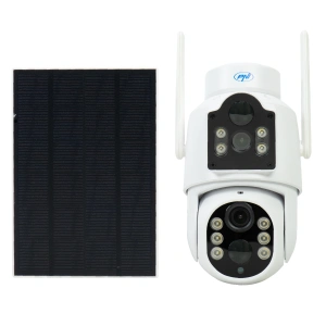 Camera supraveghere video PNI IP792 dual lens 2MP + 2MP, panou solar 3W, acumulator 6000mAh incorpor
