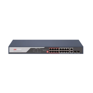 Switch Hikvision DS-3E0318P-E(C), 16 porturi, PoE