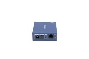 Transceiver Hikvision DS-3D501T-3, 1 x 10/100/1000 Mbps RJ45 port and 1 x 1000 Mbps SC fiber optical port, industrial-grade design with an operating temperature range of -20 °C to 60 °C, lungime unda: Tx1310 nm/Rx1550 nm, alimentare: 5VDC, 0.6A, dimensiun