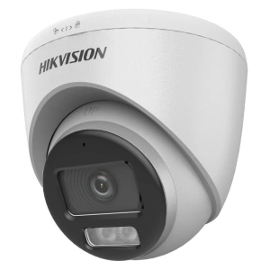 Camera supraveghere 3K ColorVu Fixed Turret DS-2CE72KF0T-LFS(2.8MM); 2960 (H) × 1665 (V), iluminare: 0.001 Lux @(F1.0, AGC ON), 0 Lux cu lumina alba, IR 40M, alimentare: 12 VDC ± 25%, max.5.2 W, protectie: IP67, dimensiuni: Ø 109.98 mm × 98.27 mm, greutat