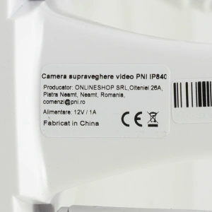Camera supraveghere video wireless PNI IP840 WiFi, PTZ, 8MP 4K, slot micro SD, stand-alone, functii 