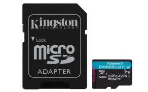 Card de memorie Kingston Canvas Go Plus Micro-SDXC, 1 TB, Clasa 10 + Adaptor