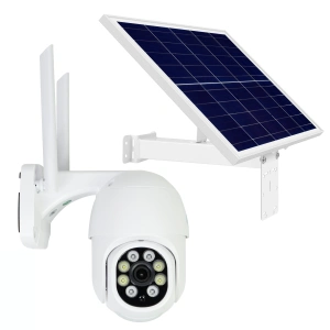 Pachet Camera supraveghere video wireless PNI IP840 PTZ, 8MP 4K cu panou solar fotovoltaic, putere 60W cu acumulator 20A, iesire 12V