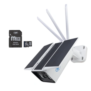 Pachet camera supraveghere video PNI SafeHome PT950LR, 1080P, 2MP, cu panou solar 6W si card de memorie MicroSD PNI 32GB inclus