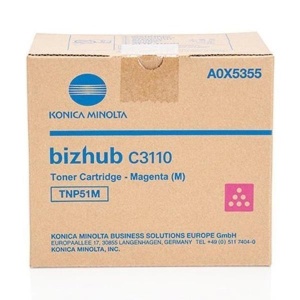 Cartus Original Konica Minolta C3110 A0X5355 TNP51M Magenta 5K