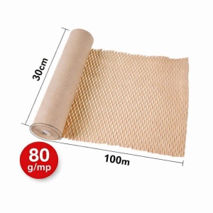 Hartie tip Fagure Honeycomb 80 g/mp – Rola 30 cm x 100 m, Ambalaj Ecologic din Hartie Kraft