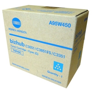 Cartus original Konica Minolta C3351 C3851 TNP49C A95W450 Cyan 12K