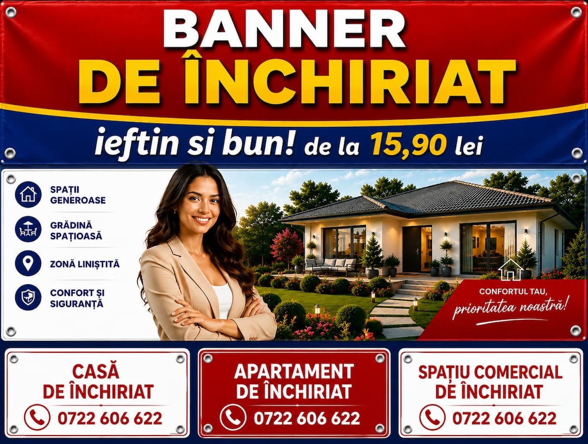 Bannere "De Inchiriat"-Alege Model