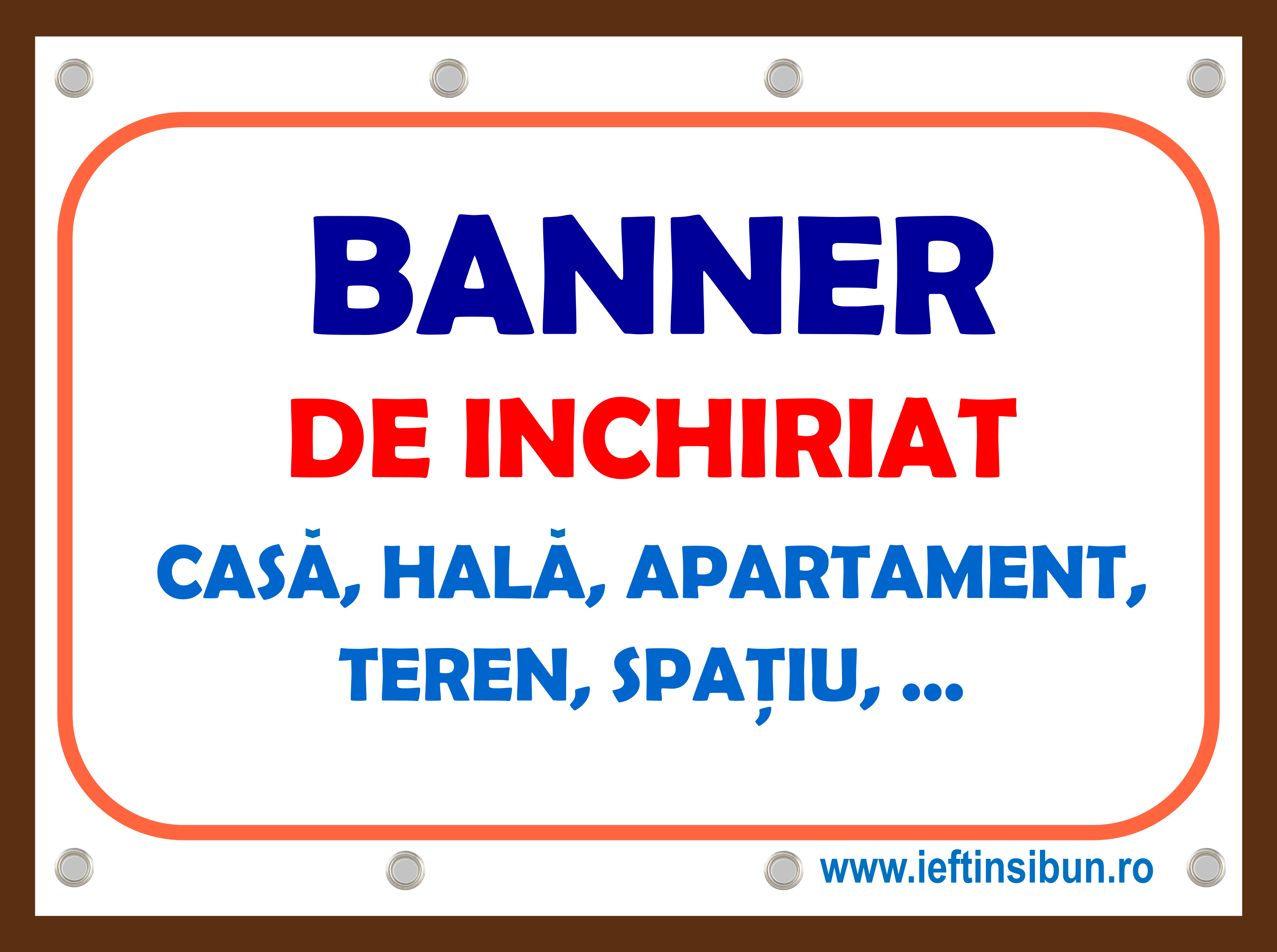 Bannere "De Inchiriat"-Alege Model