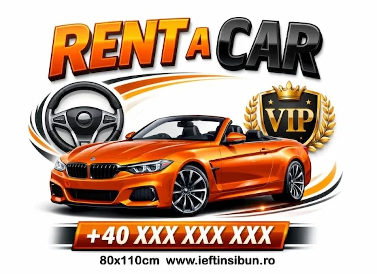 Banner „Rent a Car – Închirieri Auto”-Alege Modele