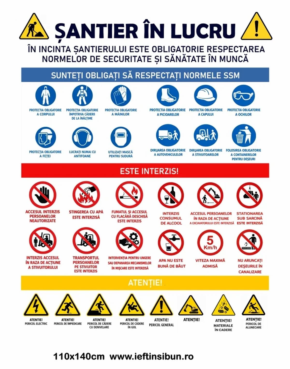 Banner Șantier în lucru-Alege Model