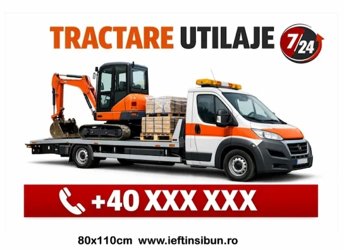 Banner "Tractări utilaje" -Alege modele