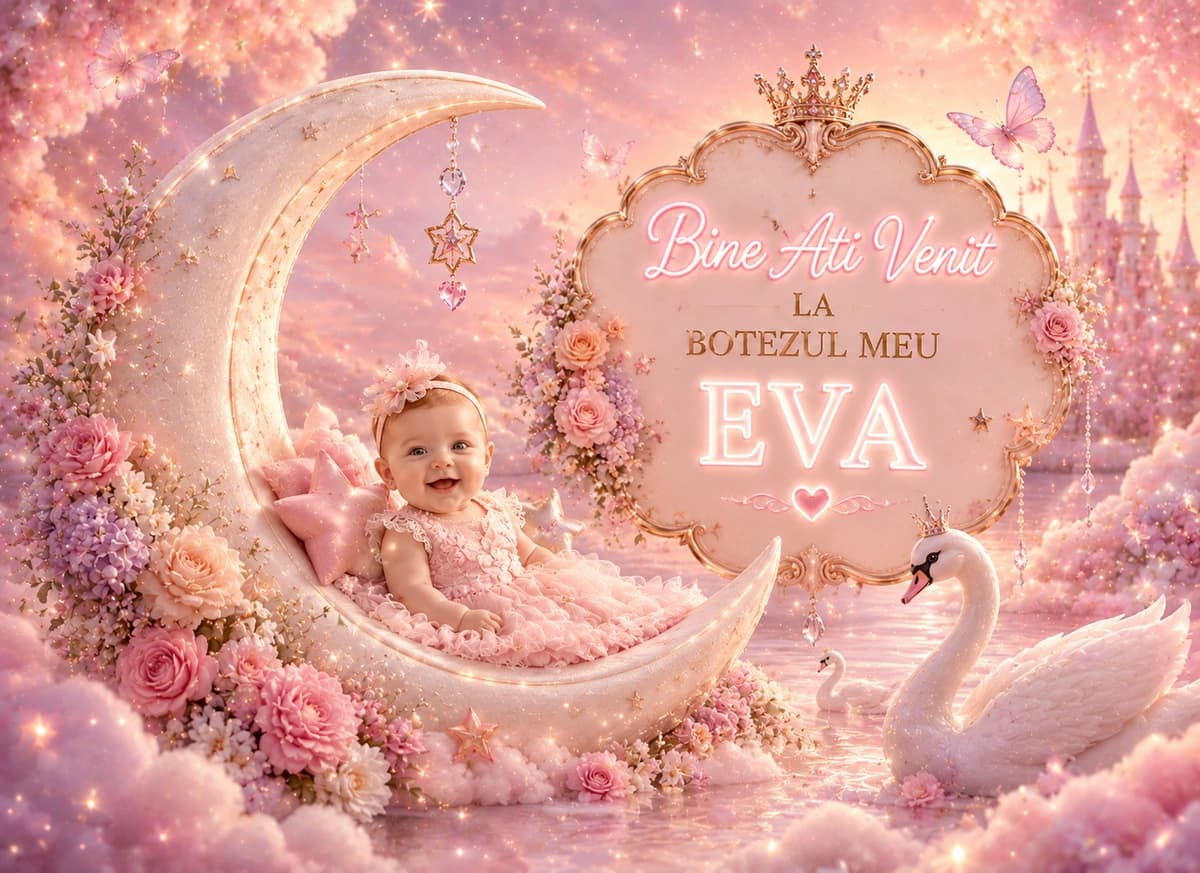 banner personalizat botez