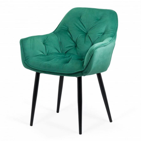 Scaun dinning tapitat catifea, Buc257 Verde