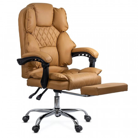 Scaun directorial elegant cu suport picioare, OFF411 Bej