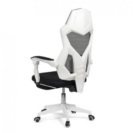 Scaun ergonomic cu suport de picioare OFF 424 alb