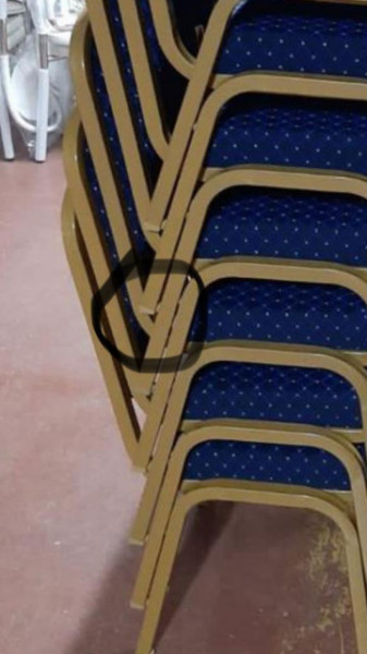 scaun hilton nunta textil negru