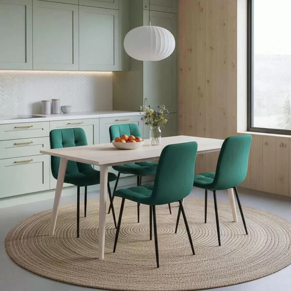 Scaun living din catifea cu cadru metalic BUC 211