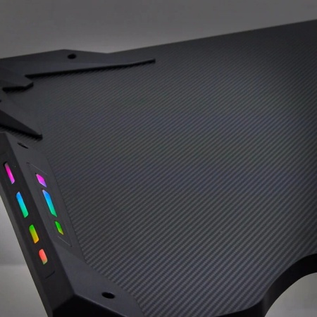 Birou Gaming cu iluminare LED OFF 300 negru