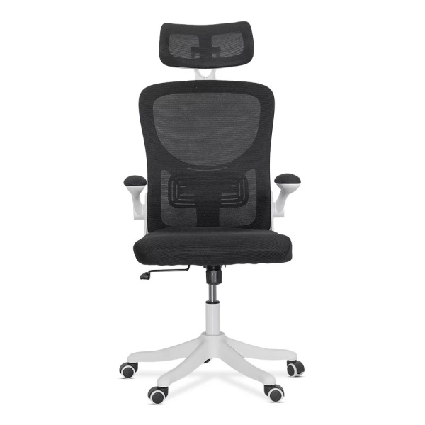 Scaun de birou negru ergonomic cu suport lombar si tetiera reglabila OFF 336 - Img 2