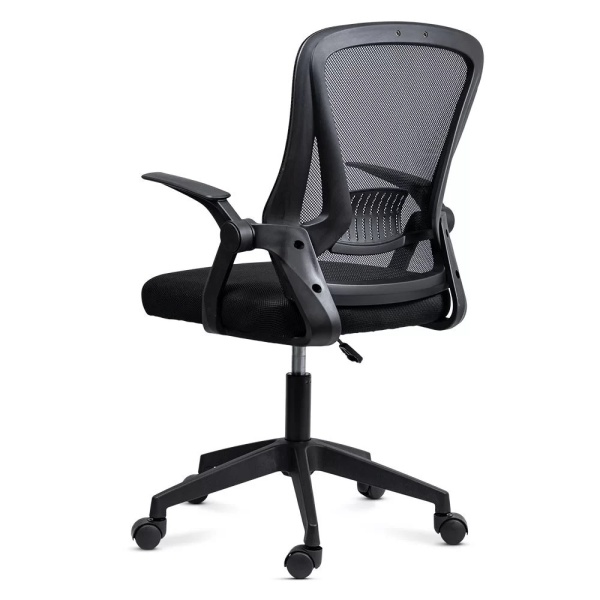 Scaun de birou pentru copii din mesh cu suport lombar OFF 433 negru
